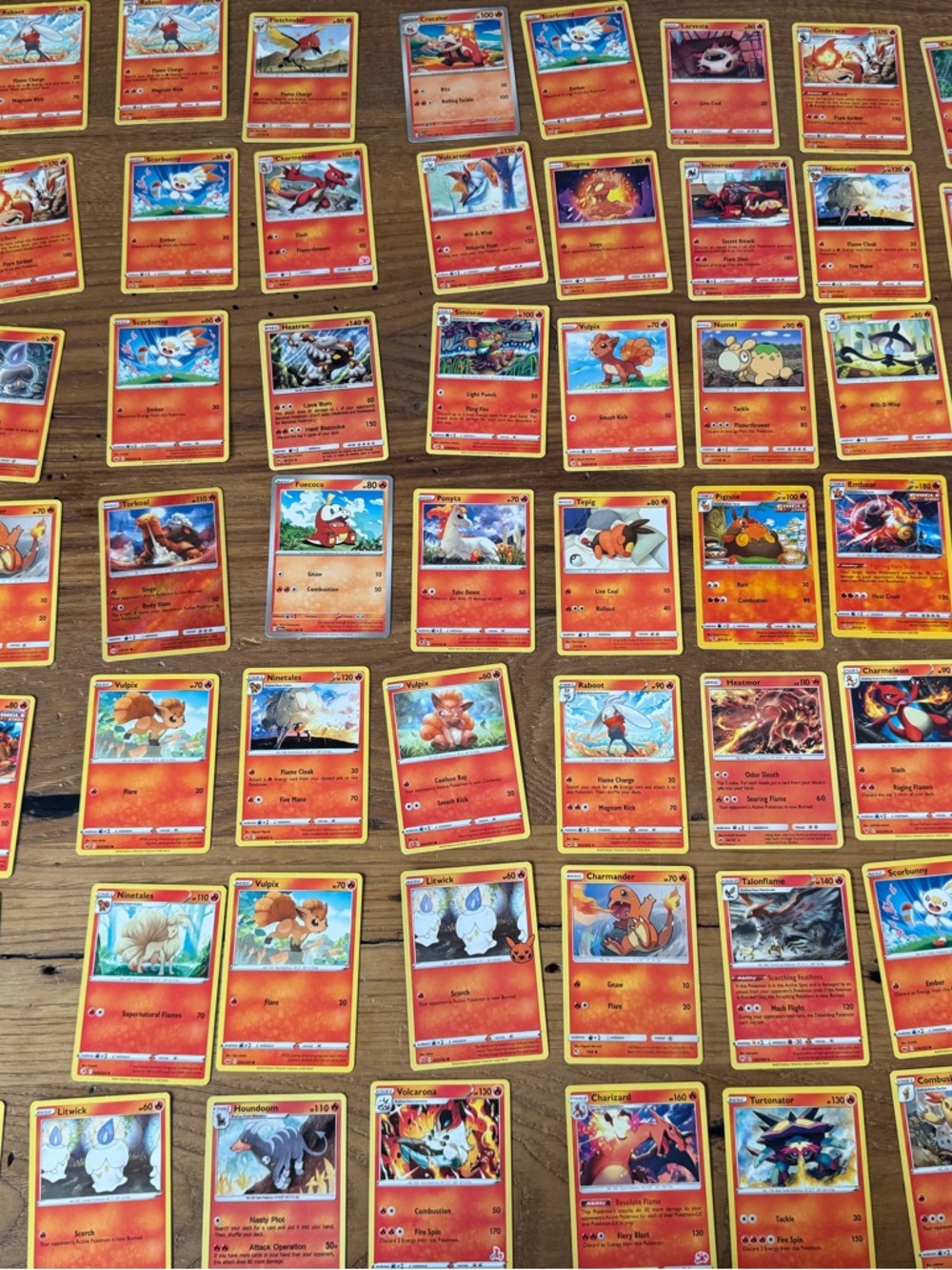 Pokemon Fire-Type Trading Card Lot